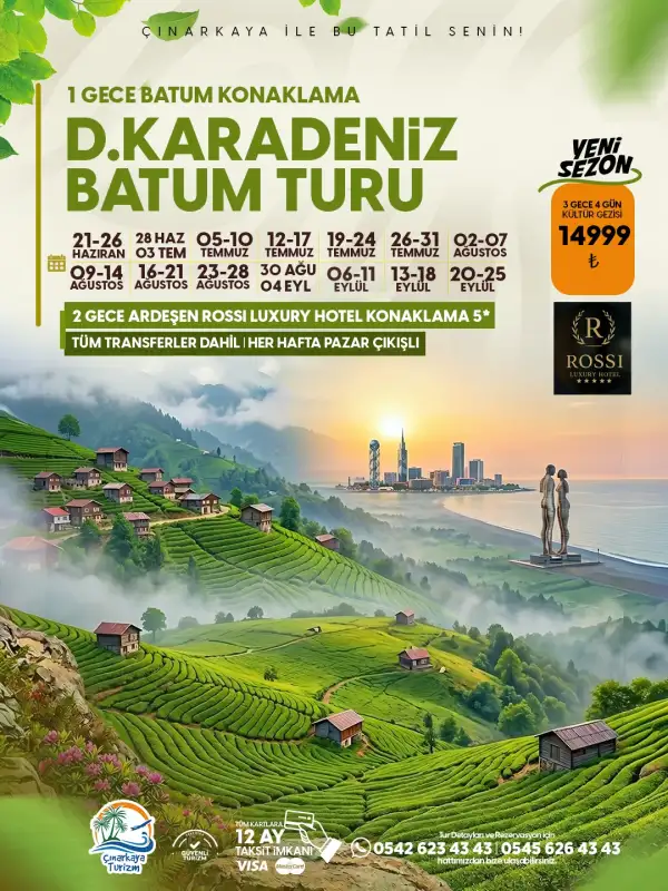 BATUM KONAKLAMALI - DOĞU KARADENİZ TURU
